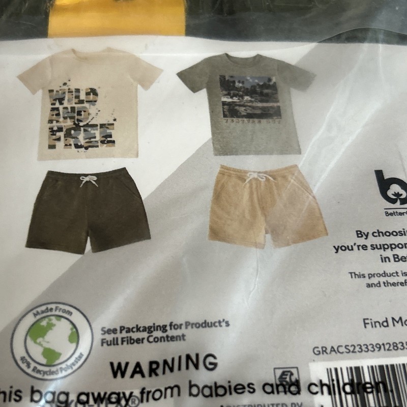 Member's Mark Boys Mix & Mach 4 Piece Everyday Playwear Set Size 6 (Dinosaur)New gallery