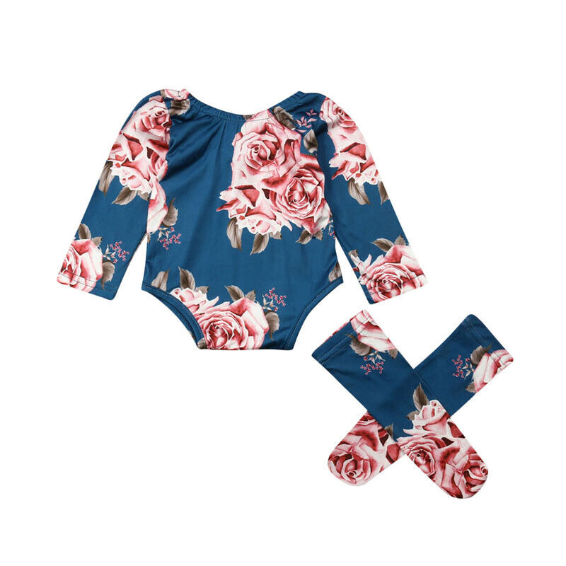 Newborn Baby Boy Girl Clothes Long Sleeve Romper Flower rush Jumpsuit Outfits