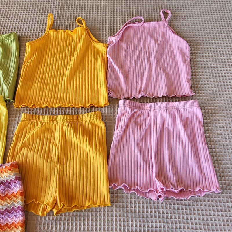 Lot Of 7 Toddler Girls Clothes Size 2-3 Tank Tops Shorts Outfits Summer gallery