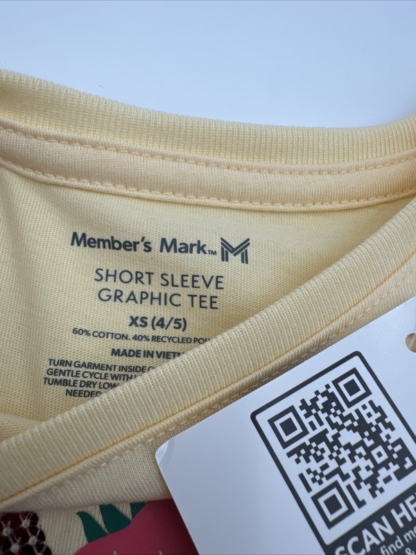 Short Sleeve Members Mark XS(4/5) Graphic Tee gallery