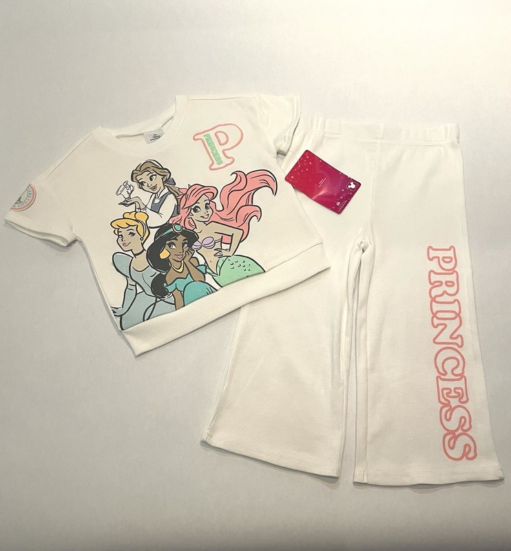Disney Toddler Girl Princess Outfit 2T Pants Shirt 2 PC Set Cute New