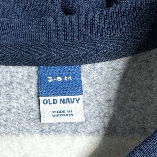 Old Navy Baby Set Striped Long Sleeve Top Solid Shorts Blue White Sz 3-6 Mos NWT gallery