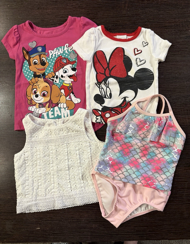 2-T Girls T-shirts and Swim Set
