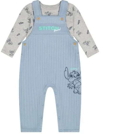 DISNEY Baby Lilo And Stitch 2 Piece Overall Set BABY BOY CHOOSE SIZE NEW