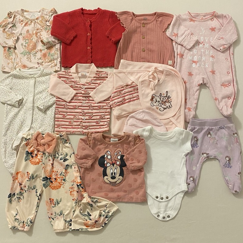 Baby Girls Clothes Bundle Newborn/First Size & Up To One Month