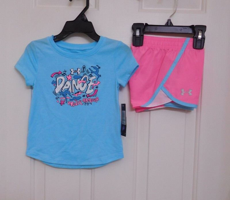 NWT 2pc Under Armour Dance Top & Shorts Set sz 18 Months