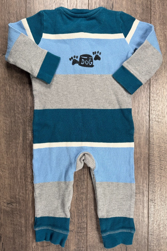 Baby Boy Clothes Burt's Bees 6-9 Month Striped Dog Outfit gallery