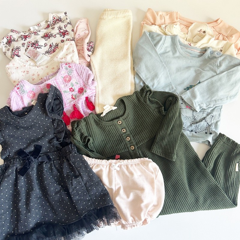 Baby Girls Bundle Lot (10) Floral Cottagecore Boho Fall Size 6-12 Months