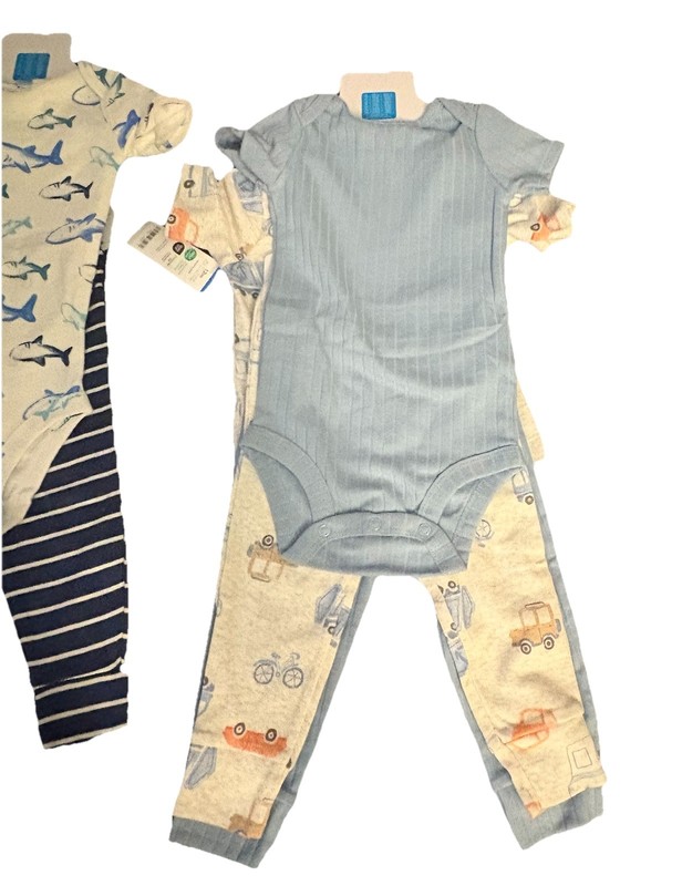 CARTER'S Boys Dinosaurs, Trucks, Cars, 4 Shirts, 4 Pants Sets, 12mo gallery
