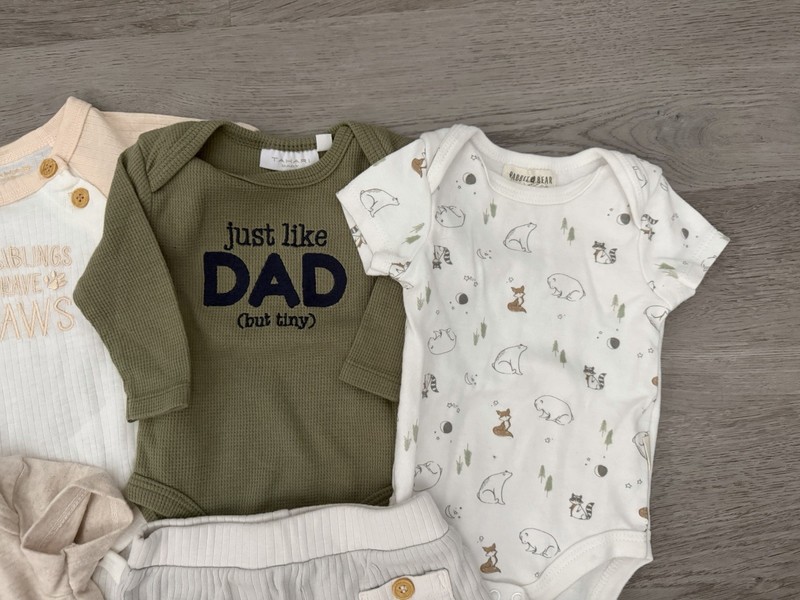 Baby Boy Clothing Lot 0-3 Months 15 Items Pants/Bodysuits/Socks/Hats gallery
