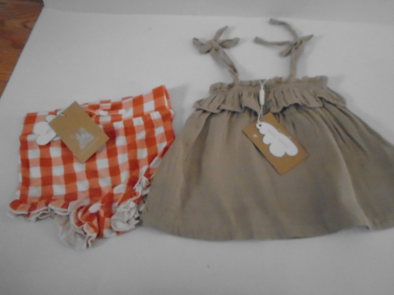 Angel Dear Organic Bamboo Top & Bloomer Size 12-18 Months New With Tags