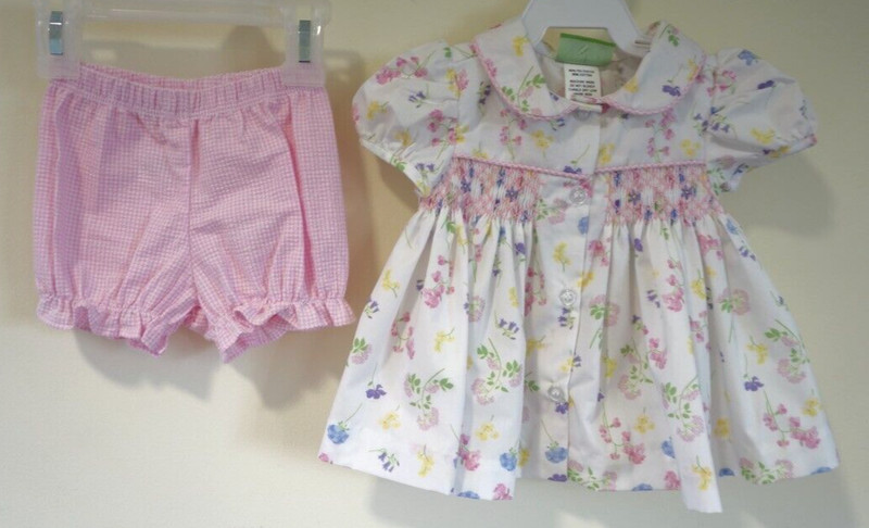 NWT Classic Whimsy Floral Smocked Outfit Girl’s Size 3 Months
