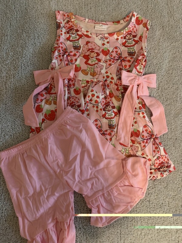 Strawberry Shortcake Size 2t Toddler Girl Boutique Set 2 Piece