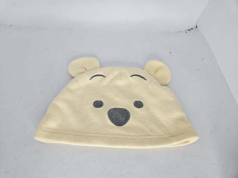 Disney Baby Winnie The Pooh Hat, Newborn, Yellow, Cotton/Polyester Used Conditio