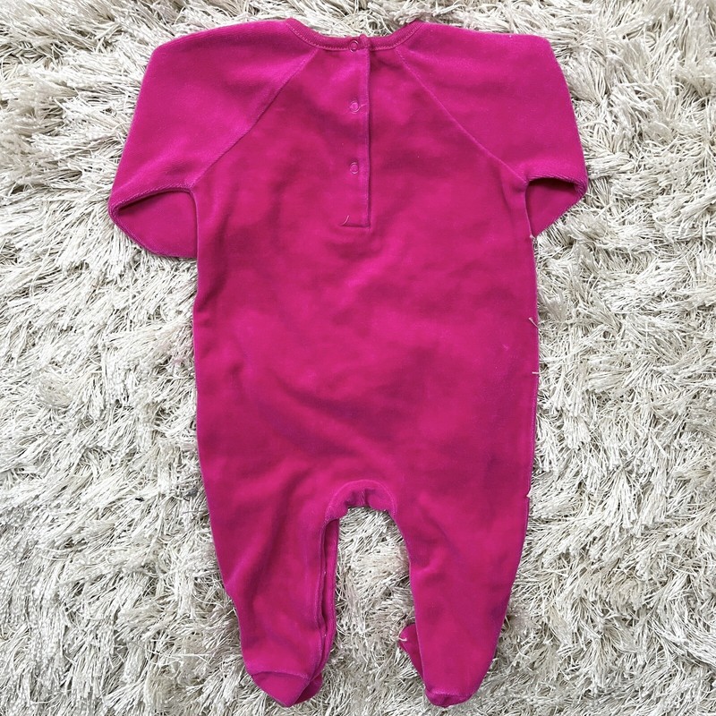 2019 Juicy Couture Crown Graphic Print Pink Full Body Suit Baby Infant 3-6 Month gallery