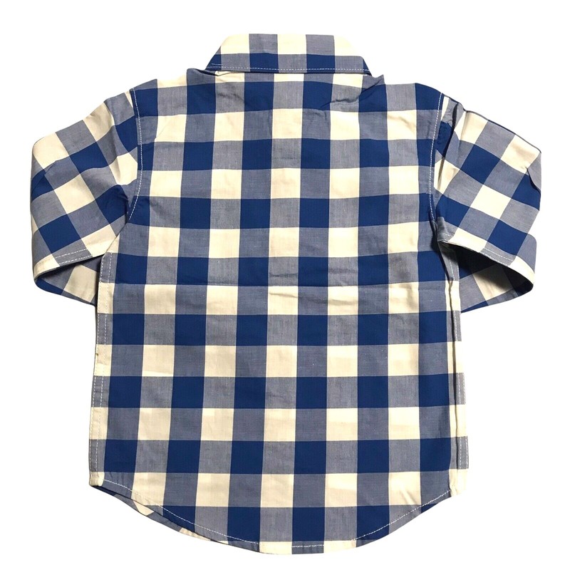 Carters Toddler Boys Casual Fat Front Pants & Plaided Shirt Set Sz 4T Blue-Brown gallery