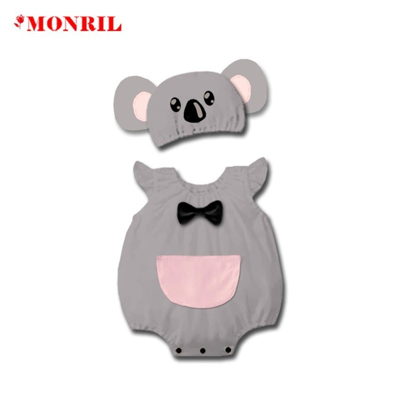 SN-D11-4 Baby Boys Girls Toddler Romper Halloween Costume Bodysuit Outfit + Hat gallery