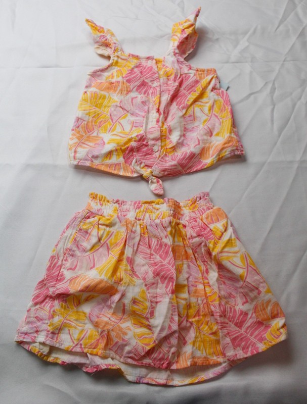 Cat & Jack Toddler Girl’s 2-Piece Shorts & Tank Top Set BL1 Off-White Size 5T