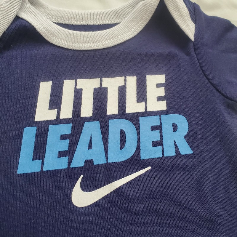 3 Piece Nike Baby Boys Outfit, 0-6 Months, Bodysuit Booties Blue, Leader B20 MPA gallery
