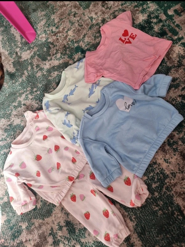 Primark Baby Girl Bundle 0-3 Months Jumpers Top Pants Preloved Good Condition
