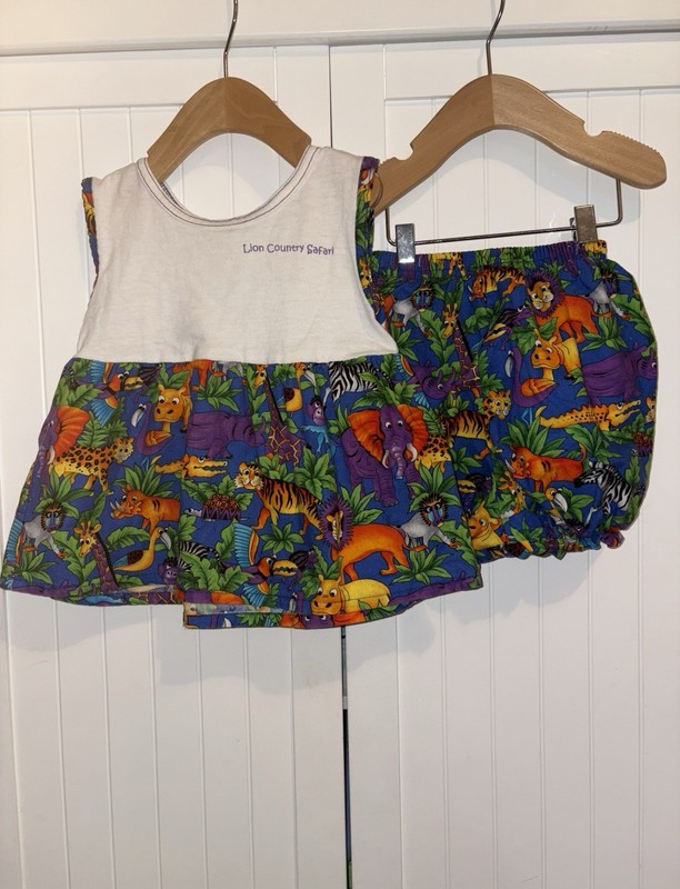 Vintage Nice Ideas Safari Animals 2 Piece Toddler Outfit Set 24 Mos gallery