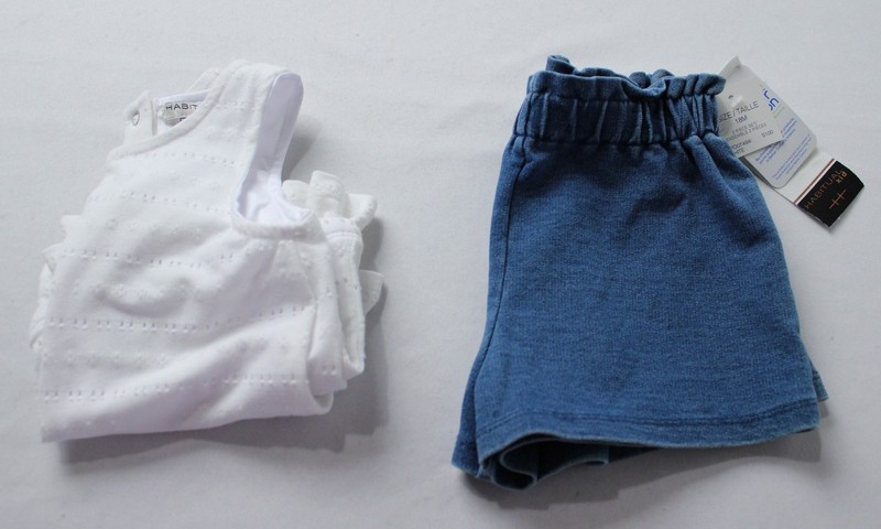 Habitual Baby Girl’s Two Piece Tank Top And Shorts Set EJ3 White Size 18M NWT