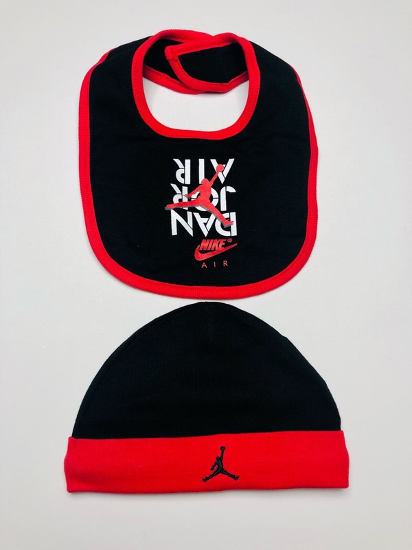 AIR JORDAN Baby BOYS 6-pc Gift set: Bodysuits/Rompers, Bib, Booties & Cap 0-6 M. gallery