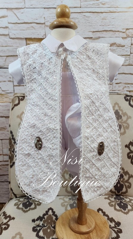 Our lady of Guadalupe, Baby Boy Christening Outfit, Color White Boy Baptism