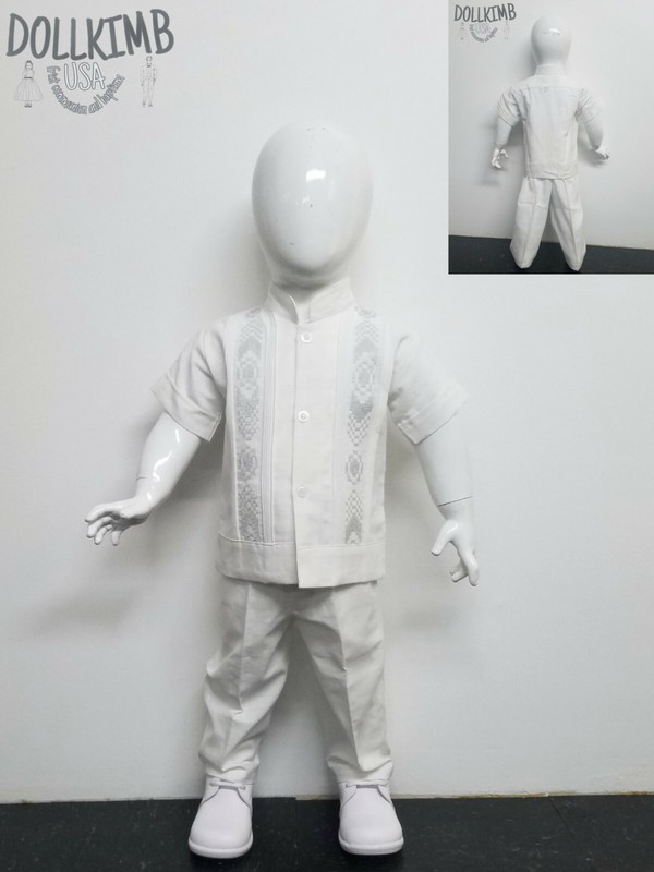 Guayabera set Camisa y pantalon de Niño, Authentic Guayabera Pants Set for boy