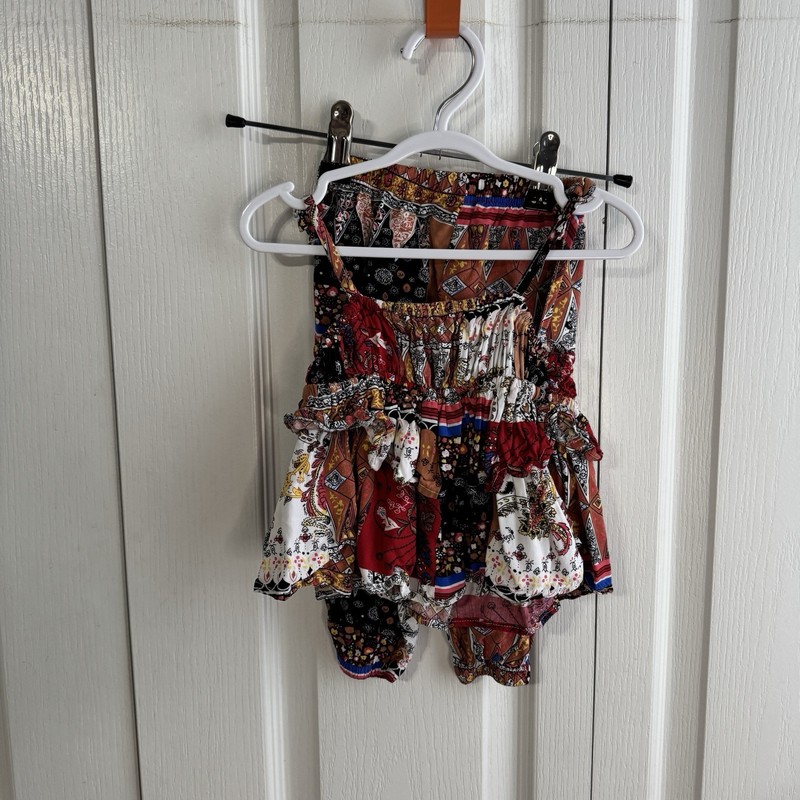 SHEIN Multicolor Patchwork Floral Two Piece Set Baby Girl Size 9-12 Months Boho