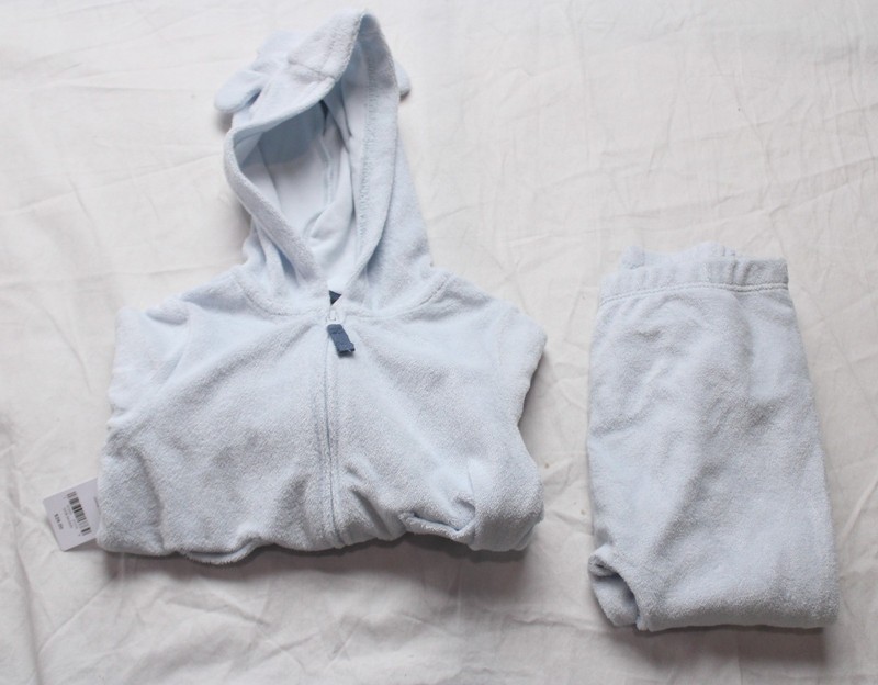 Carter’s Baby Boys Little Dog Zip-Up Cardigan/Pants Set JK5 Blue Size 12m