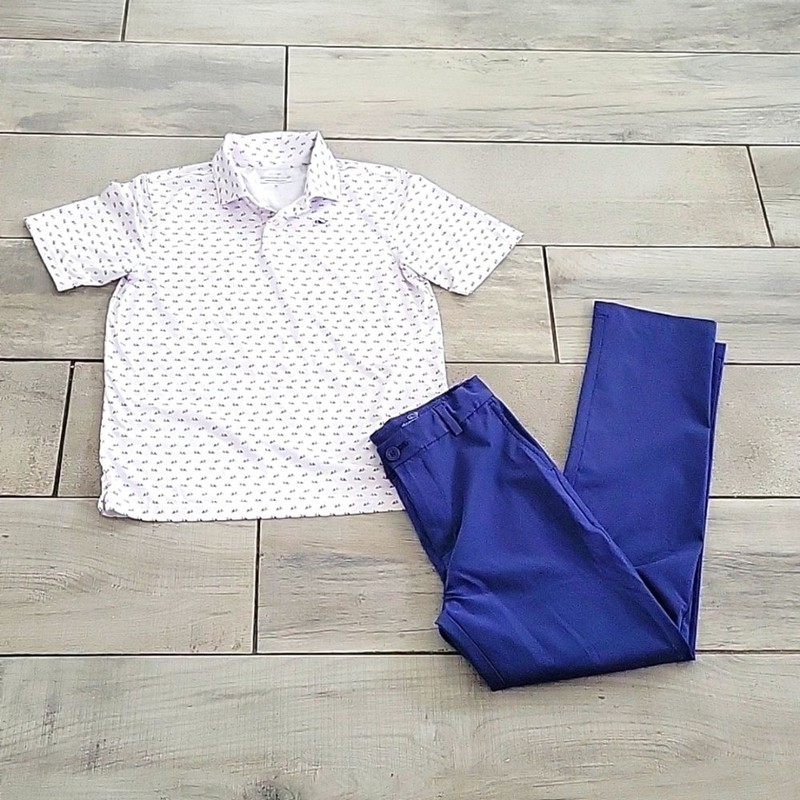 Vineyard Vines set top and bottom size 14 white top blue bottom # 31