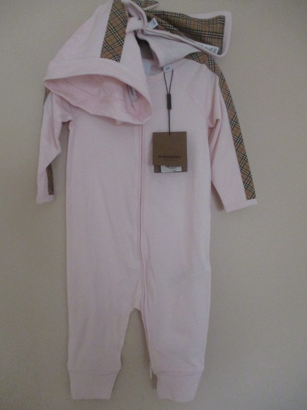 Burberry Girls Claude 3 Pieces Gift Set Mini Check Alabaster Pink sz 18 mon NEW