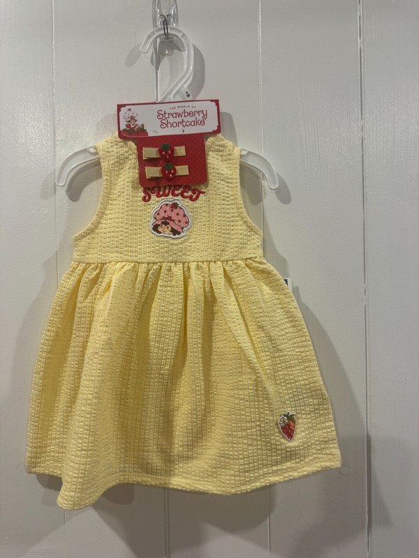 Strawberry Shortcake 3 Pieces Baby Dress Set Dress,Bloomer and Hair Clips