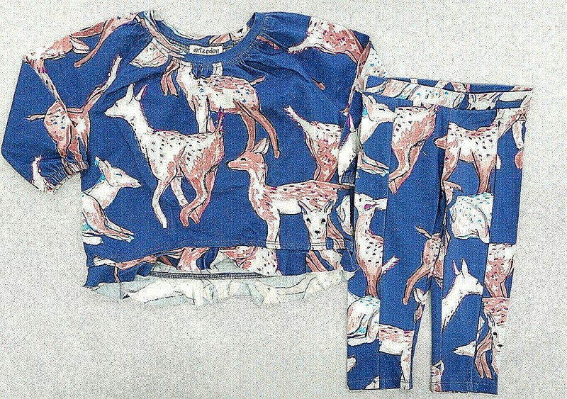 Infant Girls Art & Eden 4-Way-Stretch Long Sleeve Top W/T Leggings Set Sz 9/12Mt