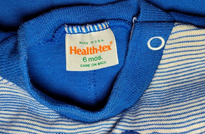 Health-Tex Vtg Baby Boy 3 6 Mos Outfit Lot Blue Helicopter Stripe Corduroy 2pc gallery