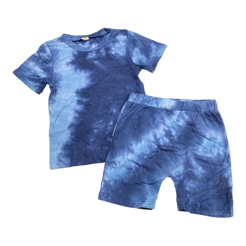 NEW Unbranded Children’s Blue Tie-Dye Short Set Size 120