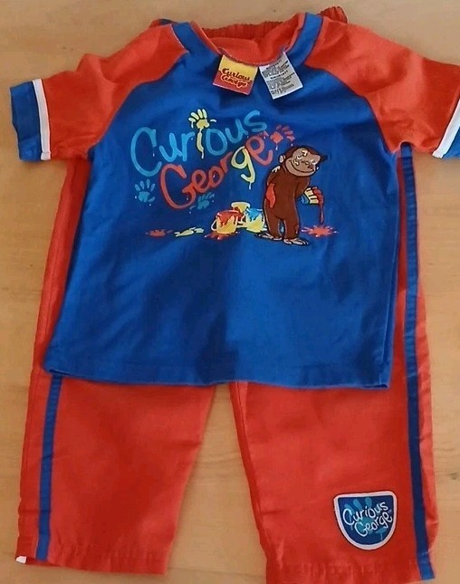 Curious George Boys 4T 2pc Graphic Knit T-Shirt & Elastic Waist Pants Set