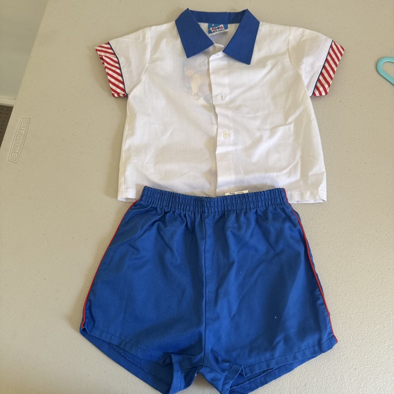 Small Stars – Vintage 2 Piece Set – Size 1 Top (BNWT) & Size 2 Pants (preloved)