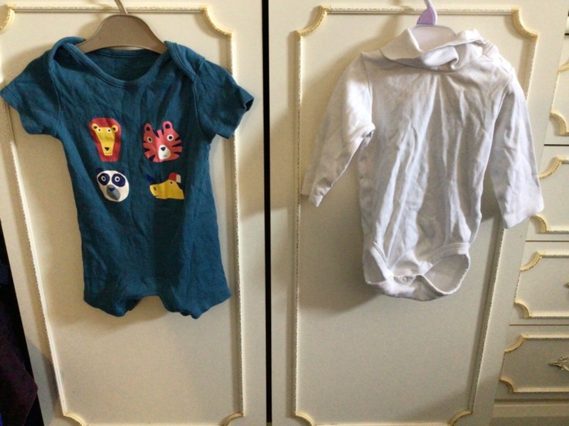 2 M&S Pieces for 3-6m. Pls see photos. 100% cotton. Machine wash
