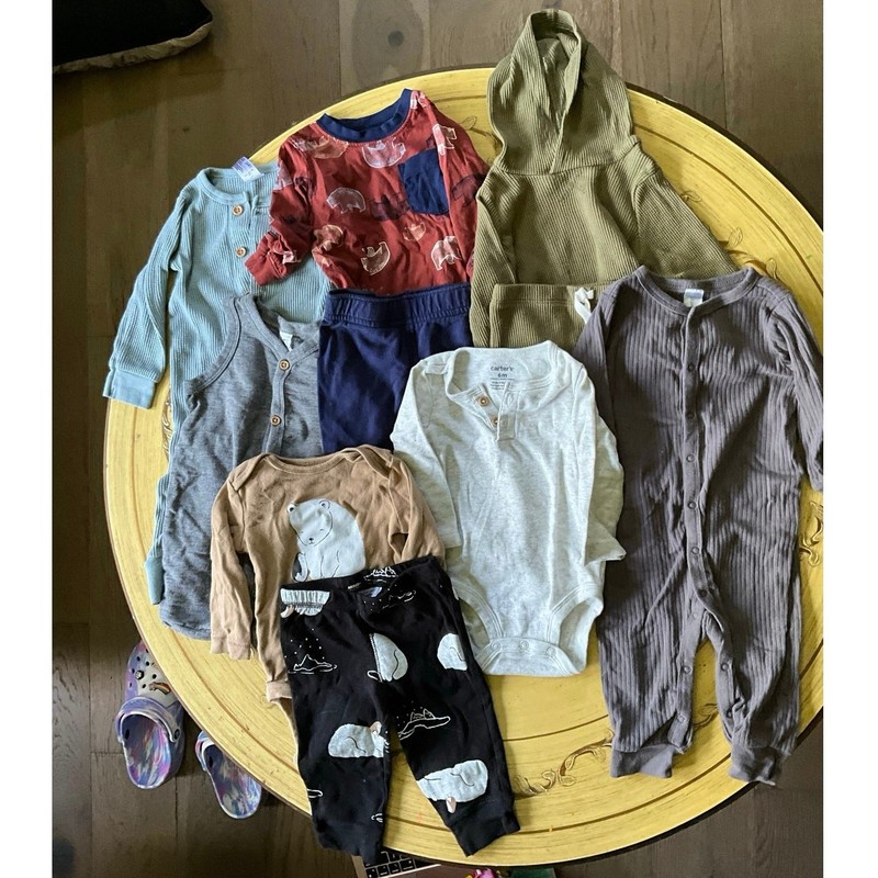 Assorted gender neutral 6-9 months baby clothes