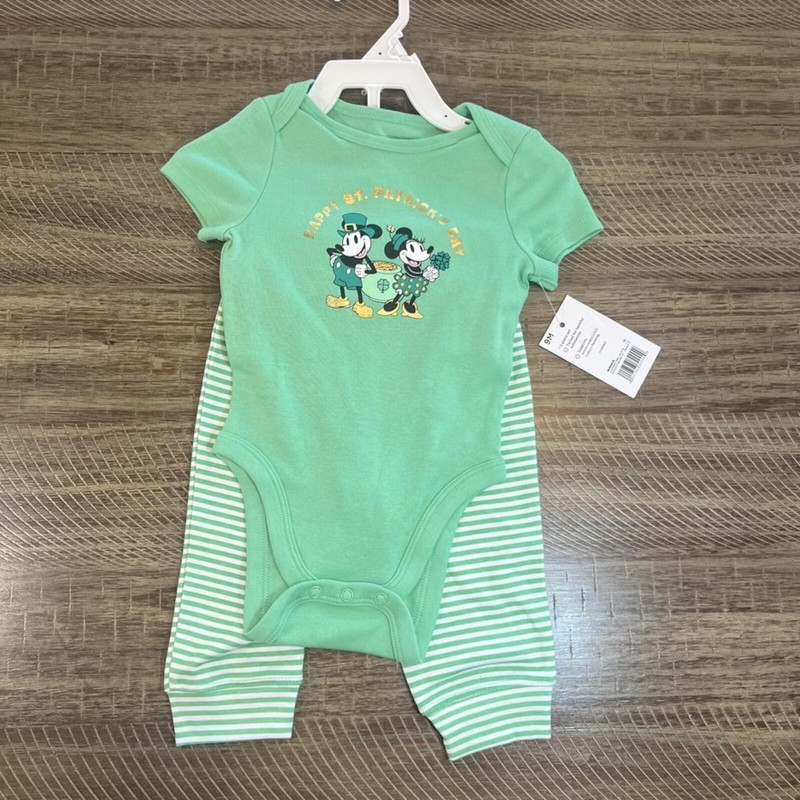 Jumping Beans Disney Mickey Baby Boy St. Patrick’s Day Matching Outfit – 9M