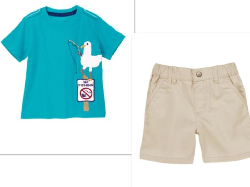 NEW Boys BEACH BUDDIES Two Piece Shorts Outfit 12-18 MTHS BY GYMBOREE *