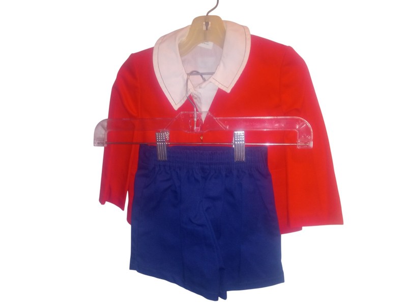 VTG Good Lad 3pc Toddler Boy Shorts Outfit SZ 2T White, Navy Blue, Red USA MADE