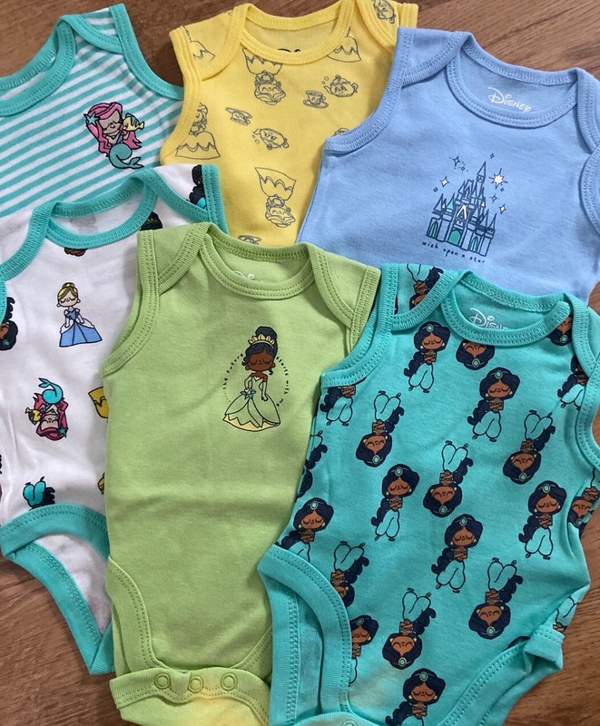 Disney Princess Bodysuits Pants Baby Girl Vests Newborn