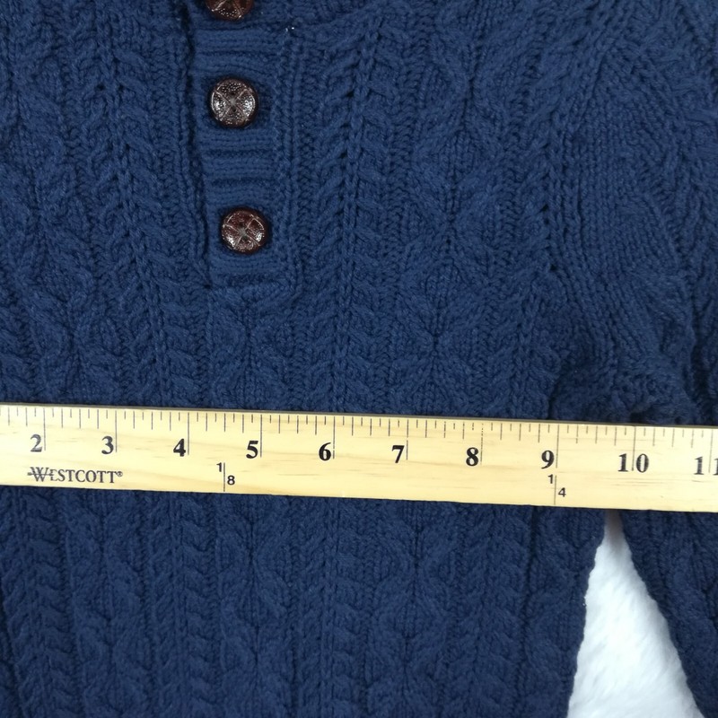 Aspen Boys Baby Sweater Beanie Set 2 Piece Ribbed Navy Sherpa Lined 12M New gallery