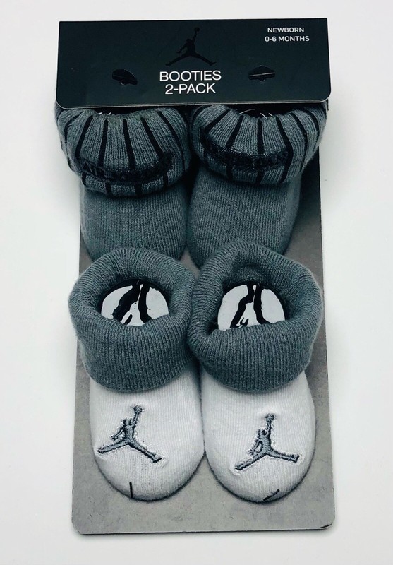 AIR JORDAN Baby BOYS 6-pc Gift set: Bodysuits/Rompers, Bib, Booties & Cap 0-6 M. gallery