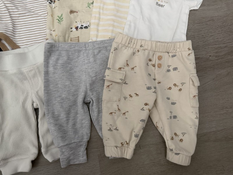 Baby Boy Clothing Lot 0-3 Months 15 Items Pants/Bodysuits/Socks/Hats gallery