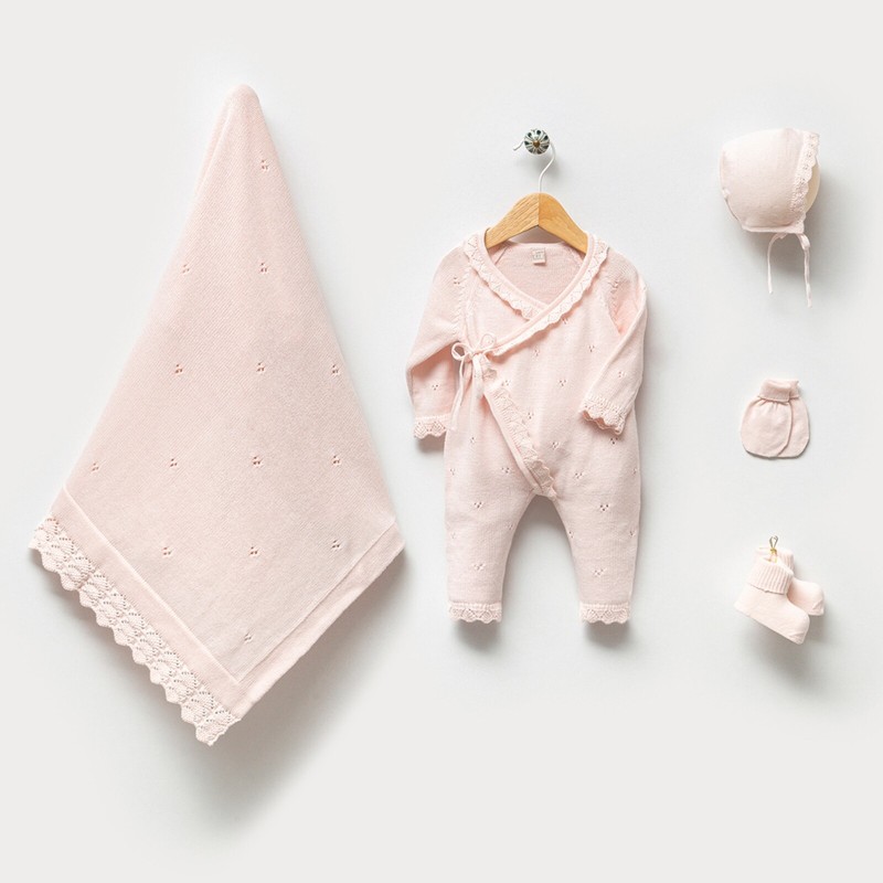 Organic Cotton Newborn Outfit – Knitted Baby Clothes 0-3 Month Baby Set