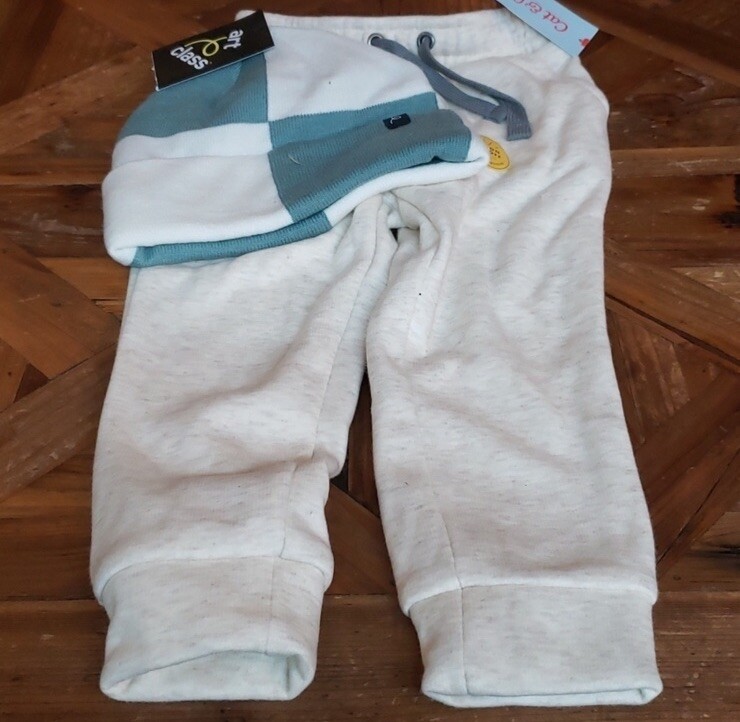2 Boy pcs Cat & Jack Jogger and Art Class Hat